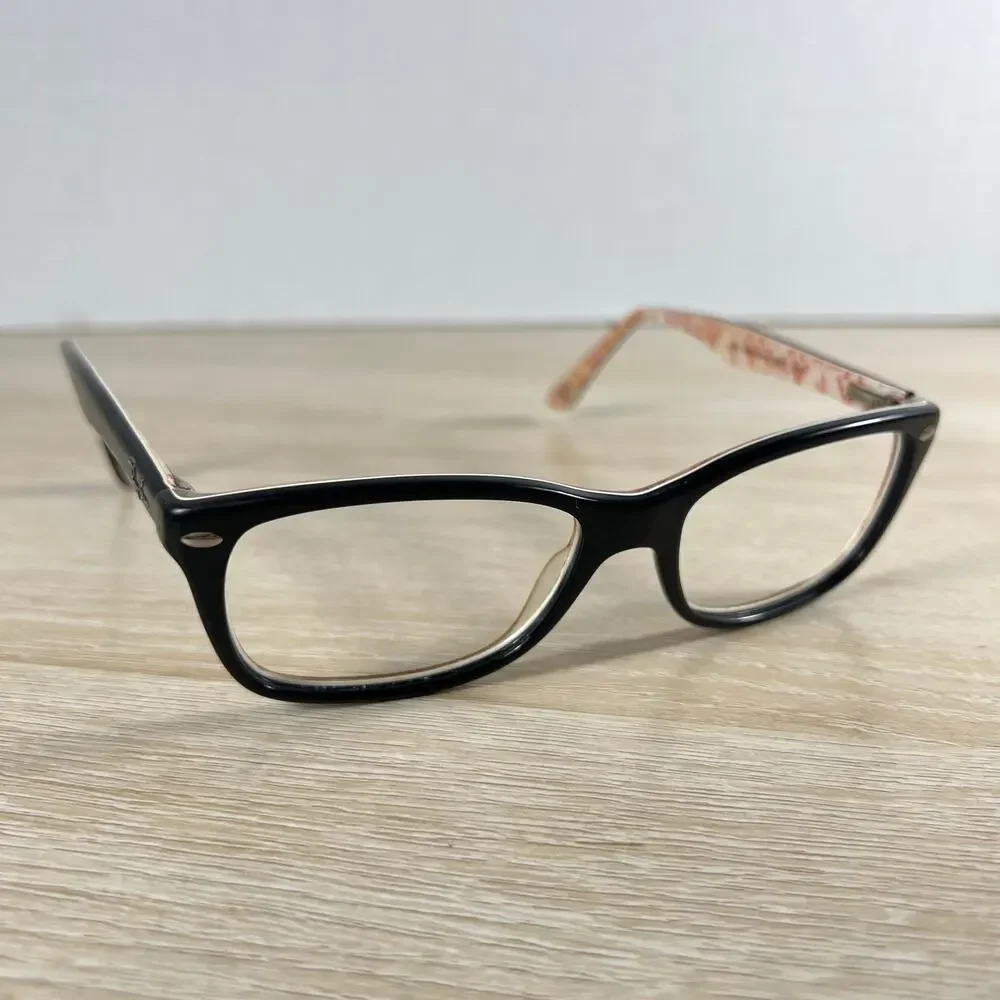 Ray-Ban RB5228 5014 Eyeglasses Black White and Red 53-17-140 Frames Only